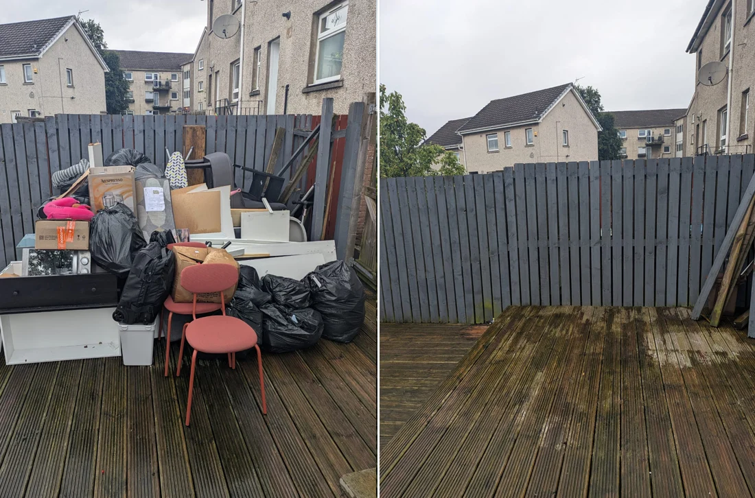 House clearance job completed in Airdrie, Glasgow